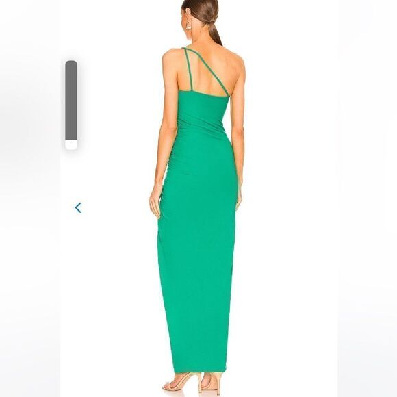 NEW Lovers and Friends Navi Green One Shoulder Maxi Dress.Size S - Picture 4 of 16